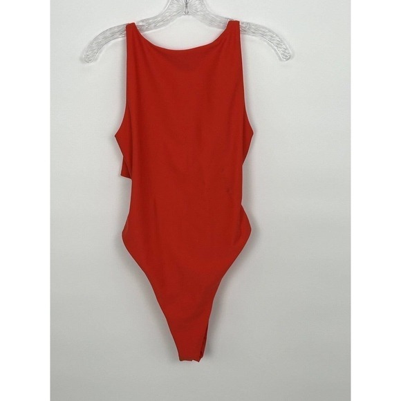 Sara Swim Red One Piece Tie Back Swimsuit Size Large NWT (Note Flaw) - Picture 4 of 14